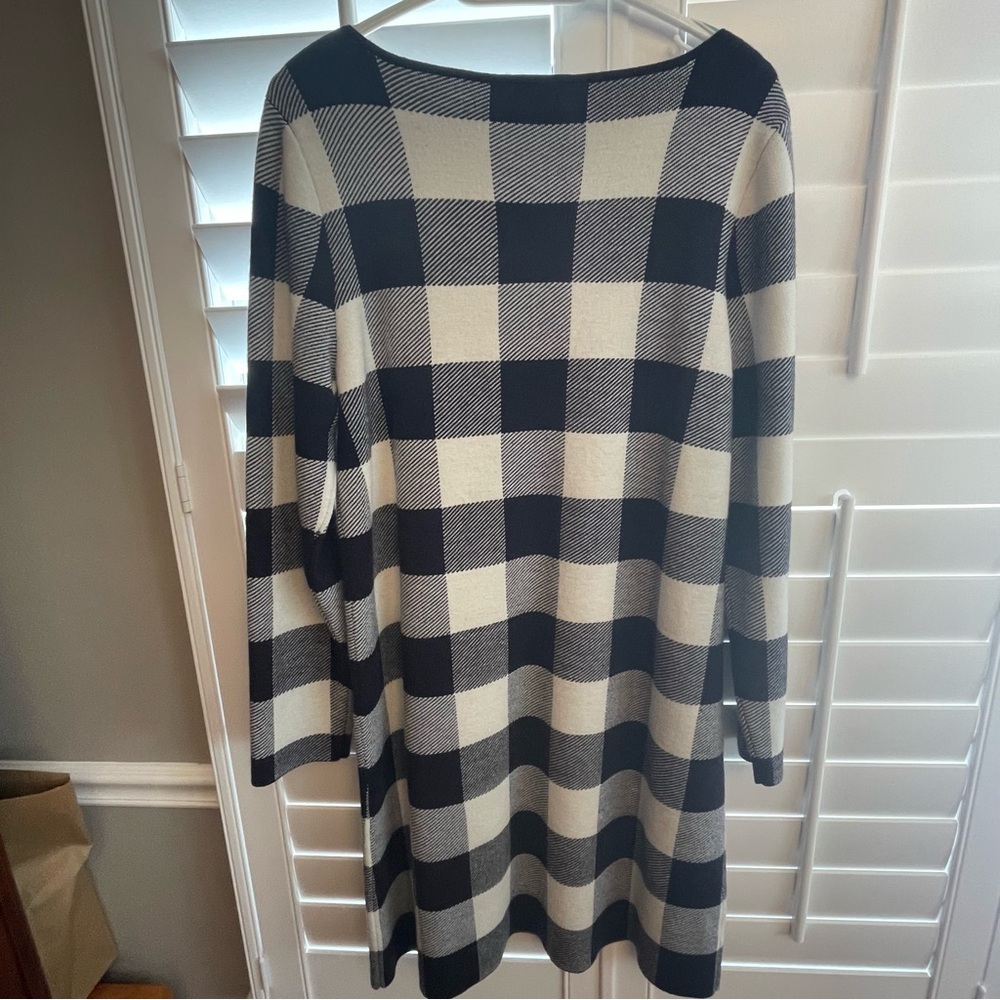 Ann Taylor Black and White Sheath Dress Long Sleeve - Picture 4 of 6